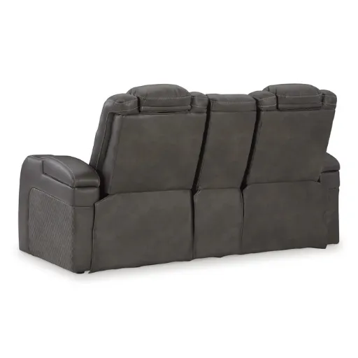 Fyne-Dyme Dual Power Reclining Loveseat with Audio Console 11
