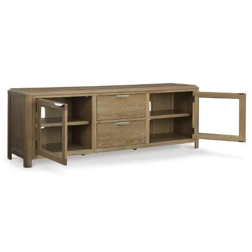 Rencott Light Oak 80" TV Stand with Drawers 8