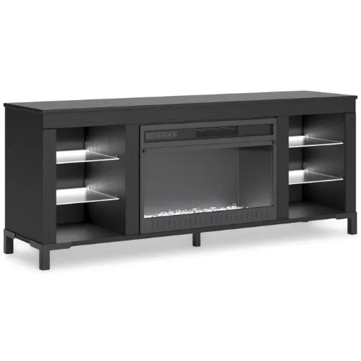 Cayberry 60" TV Stand with Electric Fireplace and LED Lighting 4