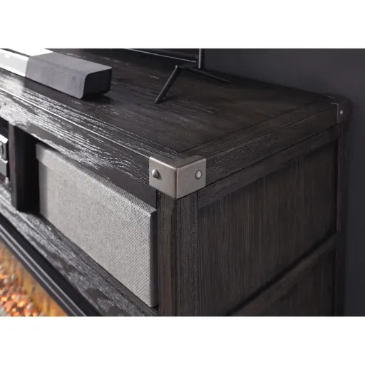 Todoe Grey 65" TV Stand with Cubbies 2