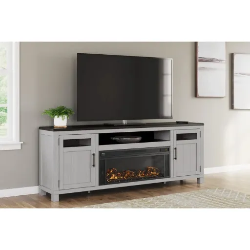 Darborn 88" Farmhouse TV Stand with Electric Fireplace 2