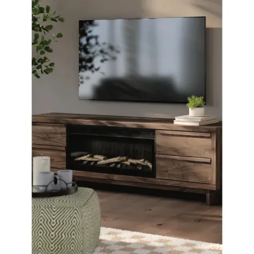Zadilyn 72" TV Stand with Electric Fireplace 3