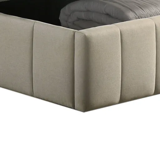 Dharara Cream Channel-Tufted Lift-Top Storage Bed (Queen) 3