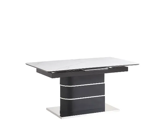 Phewa Snowy White Sintered Stone Extendable Dining Table 3