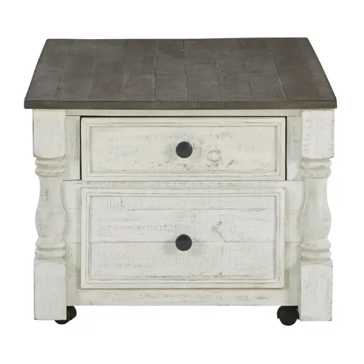 Havalance Two-Tone Lift-Top Coffee Table with Drawers 6