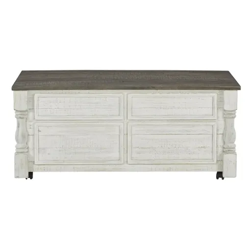 Havalance Two-Tone Lift-Top Coffee Table with Drawers 8