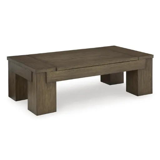 Rosswain Glazed Brown Lift-Top Coffee Table 5