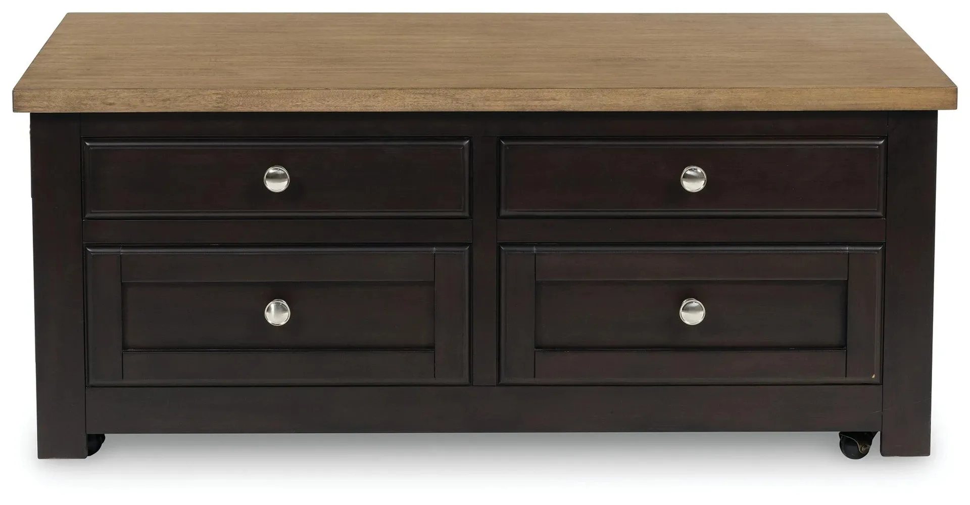 Drazmine Lift-Top Coffee Table with 4 Drawers and Casters 4