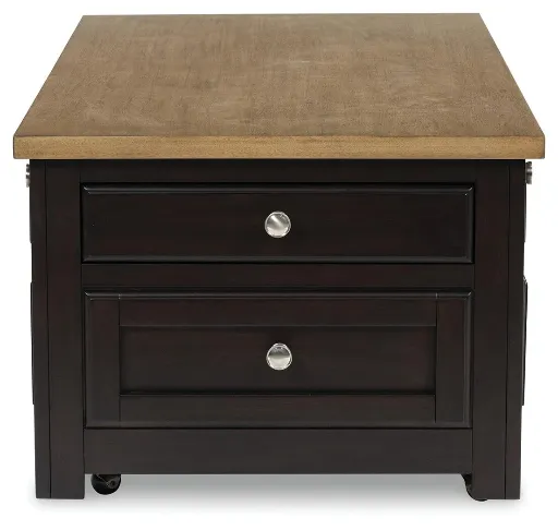 Drazmine Lift-Top Coffee Table with 4 Drawers and Casters 6