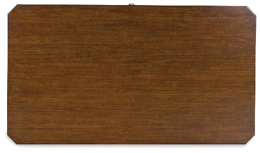 Trenmour Medium Brown Mid-Century Coffee Table with Drawer and Shelf 9