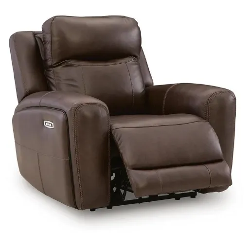 High Impact Dual Power Leather Recliner with USB 7