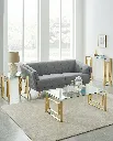 Eros Glass Top Side Table (Gold) view 4