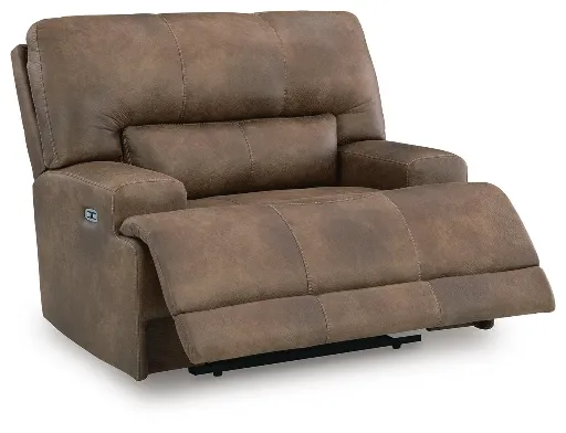 Time-Piece Earth Tone Leatherette Dual Power Recliner 9