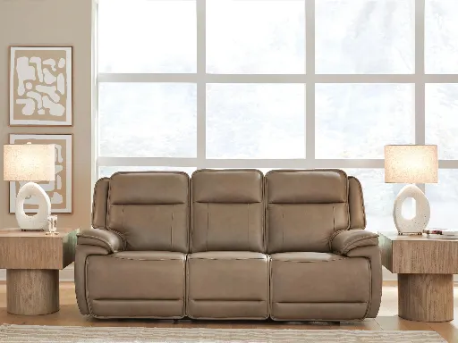 Malcesine Dual Power Leather Reclining Sofa 3