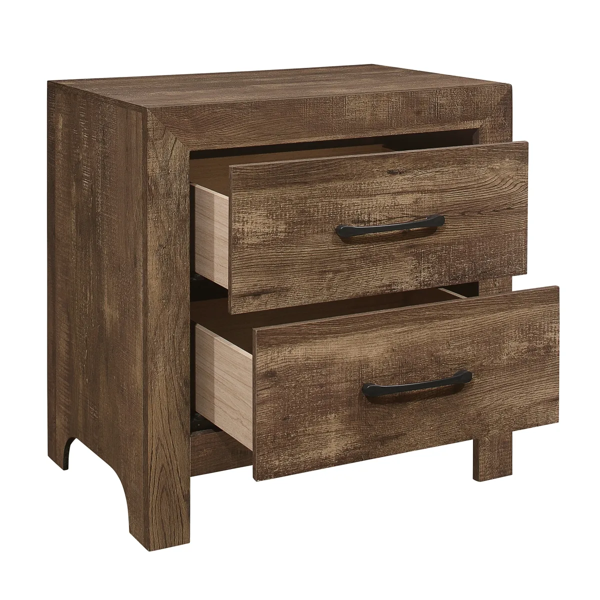 Corbin Rustic Brown 2-Drawer Nightstand 5