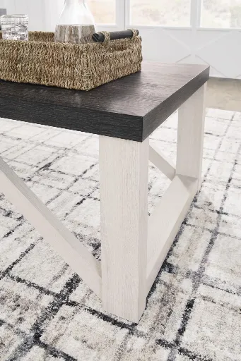 Dorrinson Gray and Antiqued White 3-Piece Coffee Table Set 5