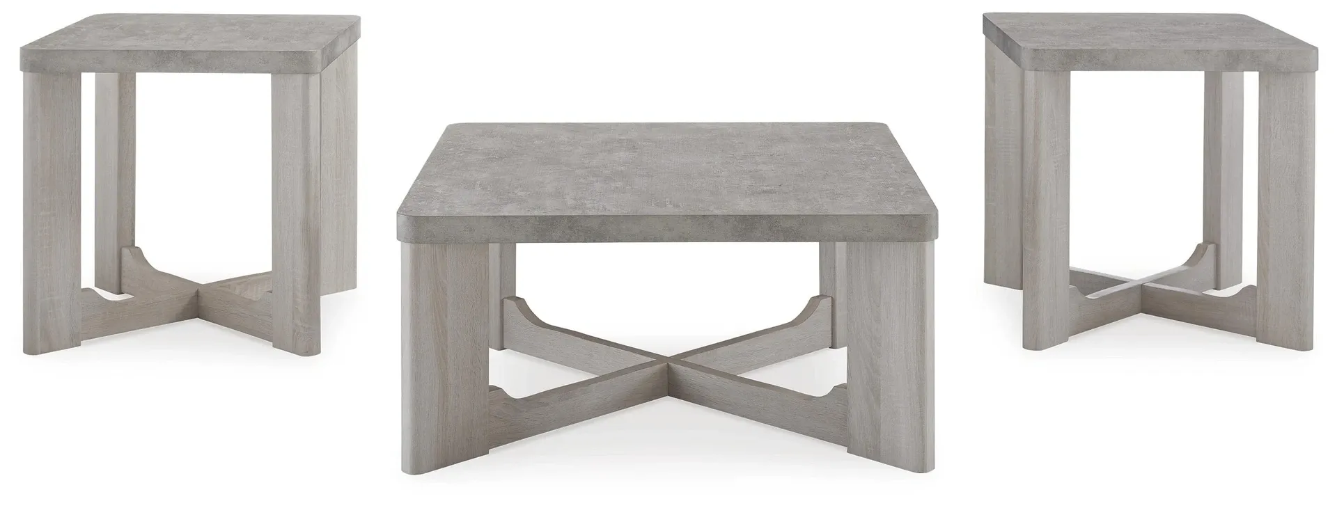 Garnilly 3-Piece Coffee Table Set with Faux Cement Tops 4