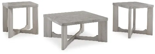 Garnilly 3-Piece Coffee Table Set with Faux Cement Tops 5