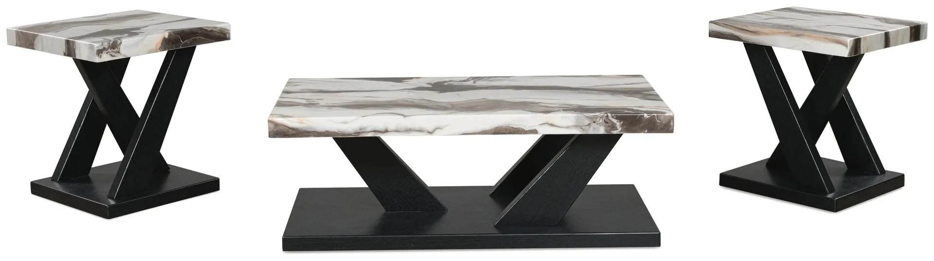 Cendill Faux Marble 3-Piece Coffee Table Set 4