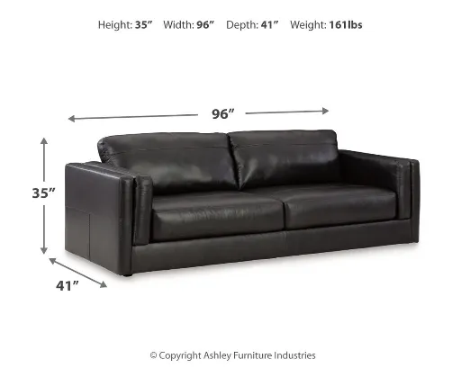Amiata Onyx Leather Sofa 6