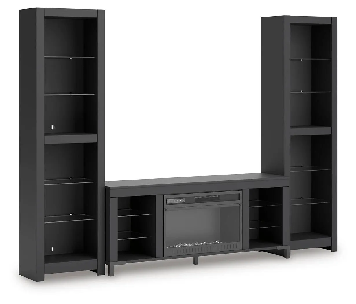 Cayberry 3-Piece Entertainment Center with Electric Fireplace and LED Lighting 5