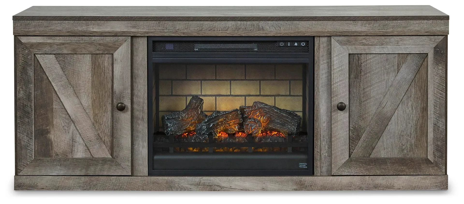 Wynnlow 60" TV Stand with LED Electric Fireplace Insert 2