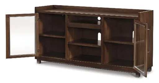 Starmore Walnut 70" TV Stand with Electric Fireplace 4