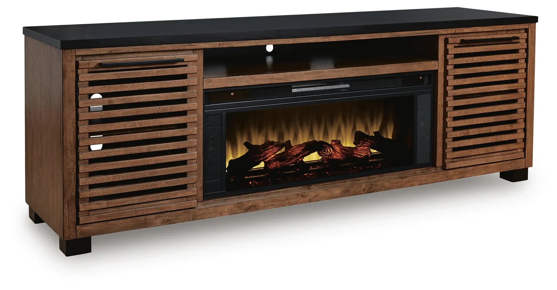 Kallari 84" TV Stand with Electric Fireplace 4