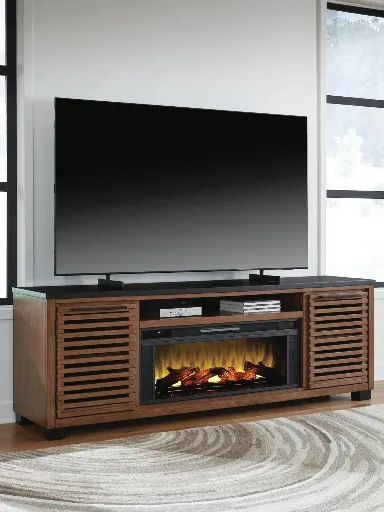 Kallari 84" TV Stand with Electric Fireplace 6