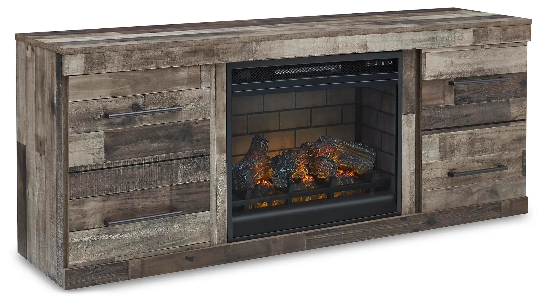 Derekson 60" TV Stand with LED Electric Fireplace Insert 2