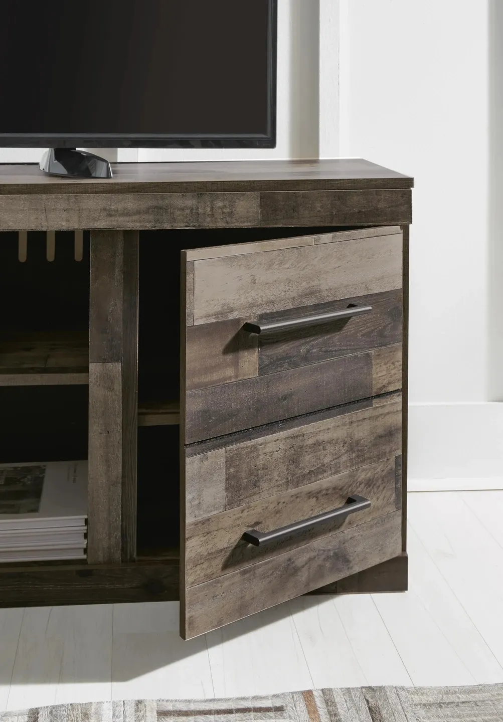 Derekson 60" TV Stand with LED Electric Fireplace Insert 4