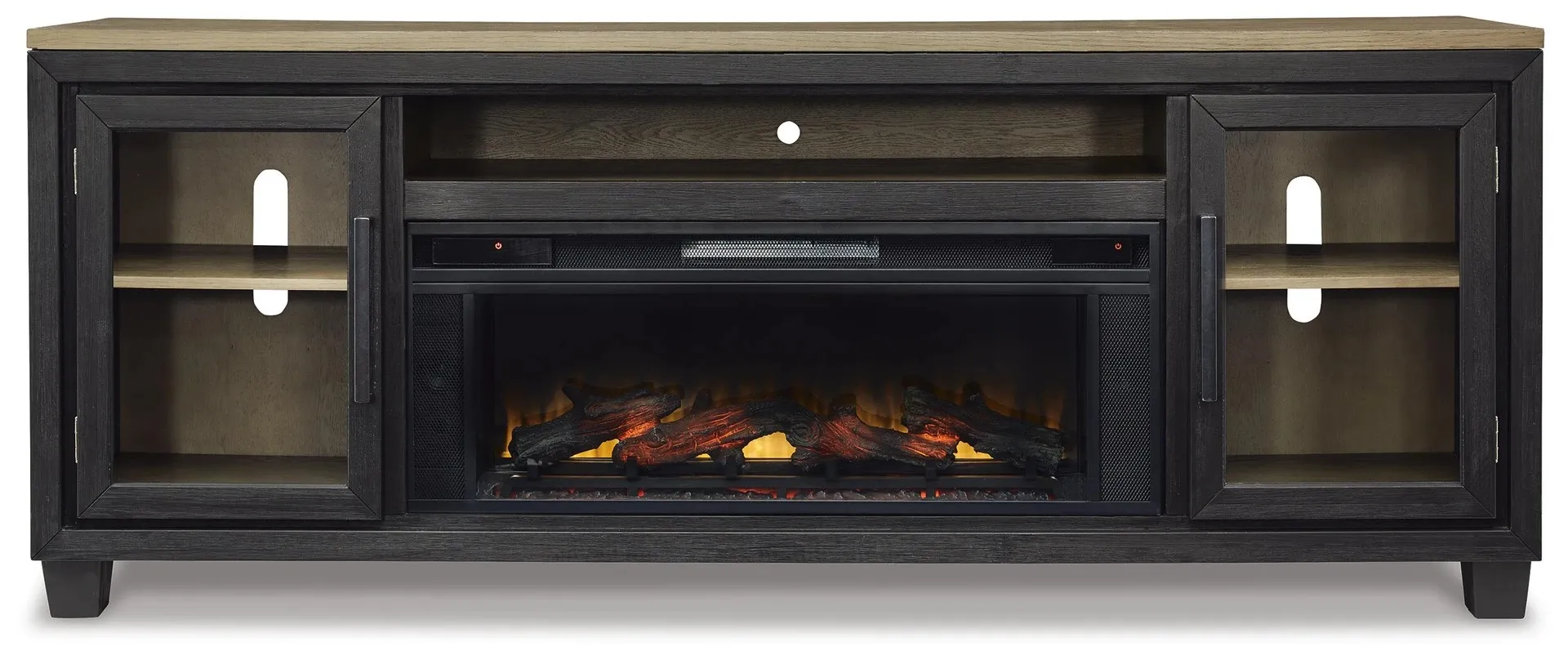 Foyland 83" TV Stand with Electric Fireplace 3