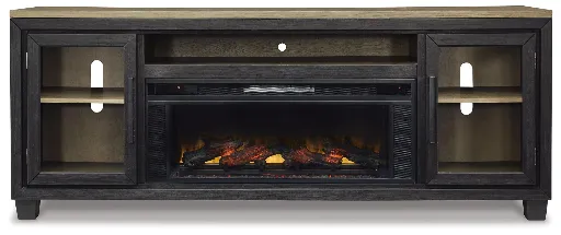 Foyland 83" TV Stand with Electric Fireplace 3