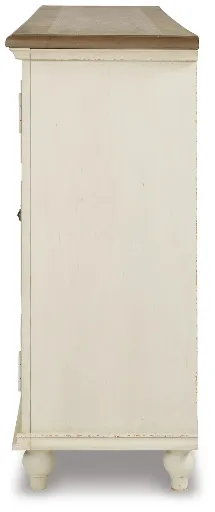 Roranville Antique White 4-Door Accent Cabinet 11