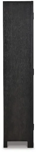 Lenston Black 2-Door Accent Cabinet with Glass Doors 7