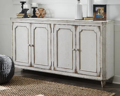 Mirimyn Distressed 4-Door Accent Cabinet 2