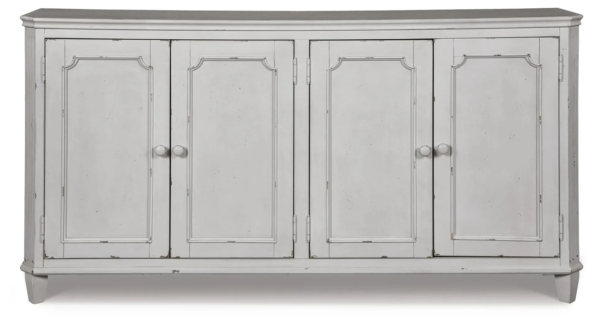 Mirimyn Distressed 4-Door Accent Cabinet 4