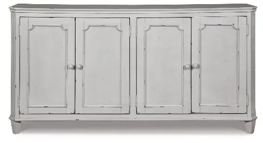 Mirimyn Distressed 4-Door Accent Cabinet 4