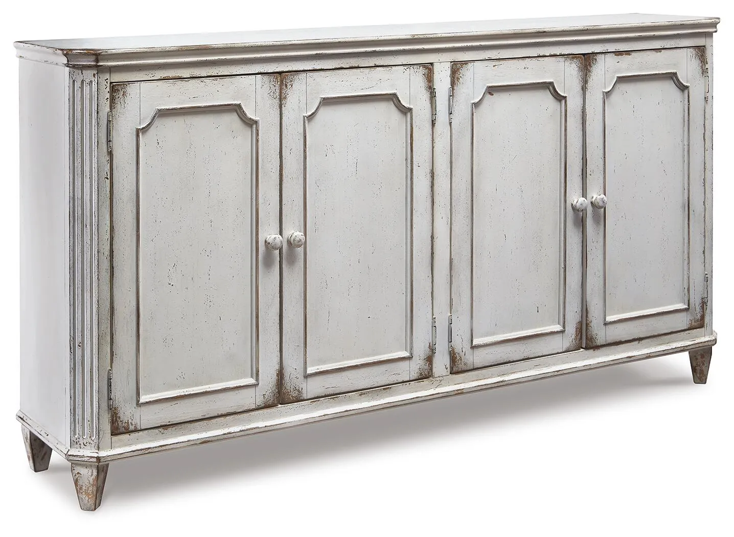 Mirimyn Distressed 4-Door Accent Cabinet 6