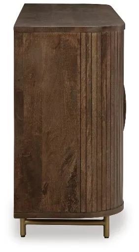 Amickly Mango Wood Accent Cabinet with Fluted Doors 8