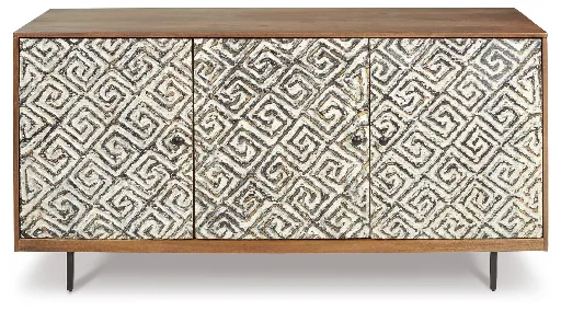 Kerrings Accent Cabinet with Carved Greek Key Doors 5