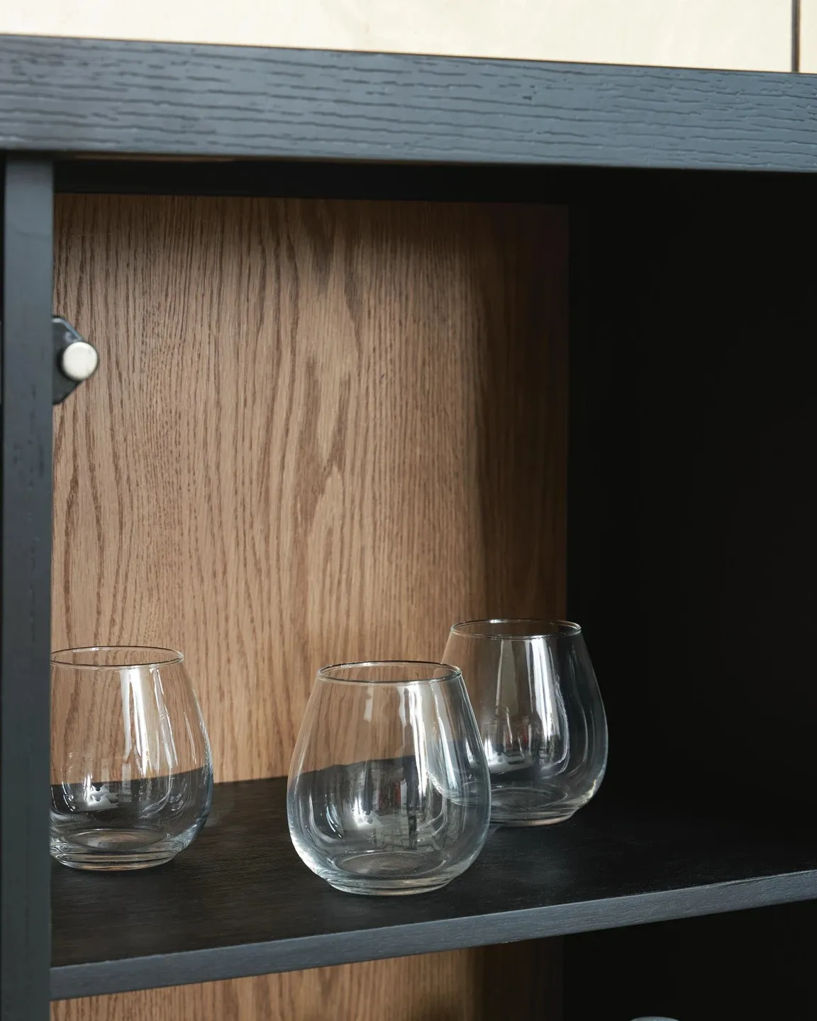 Armenleigh Black and Brown Bar Cabinet with Wine Storage 3