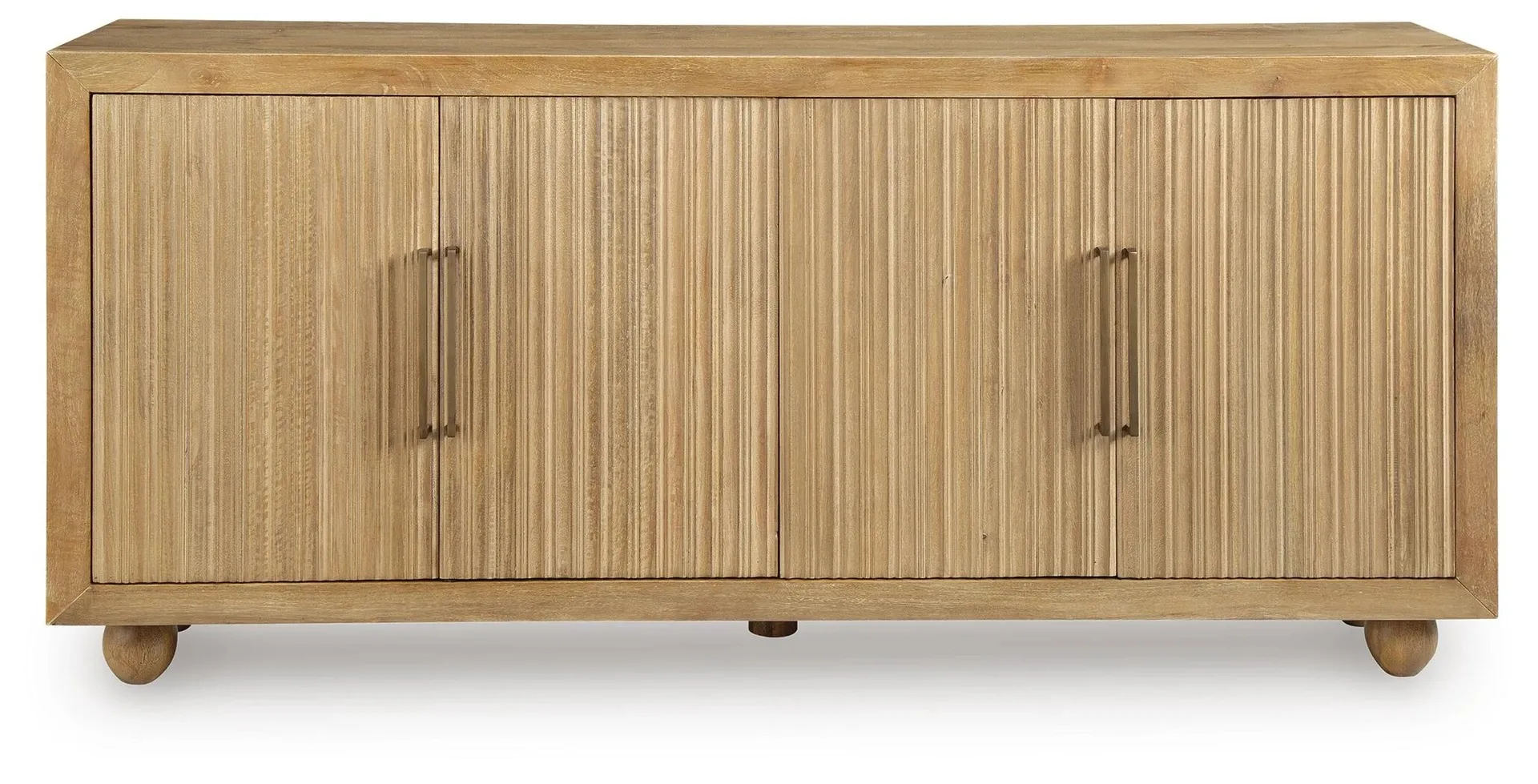Niam Mango Wood 4-Door Accent Cabinet 3
