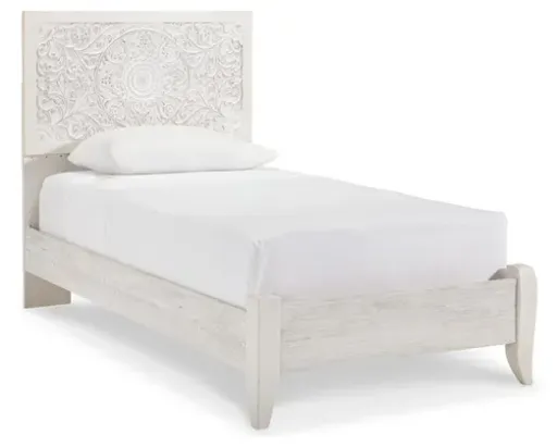 Paxberry Whitewashed Twin Panel Bed 2