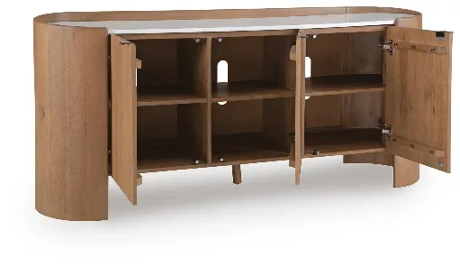 Fitzroy Accent Cabinet with White Marble Top 5