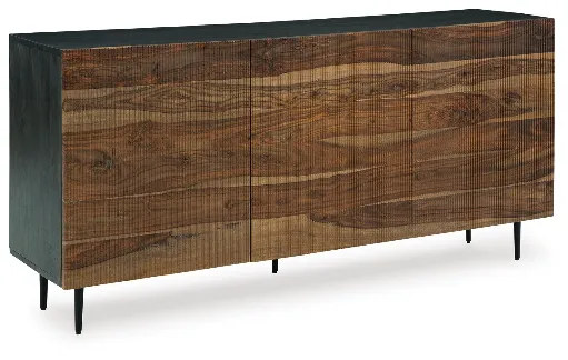 Darrey Mid-Century Fluted 3-Door Accent Cabinet 8