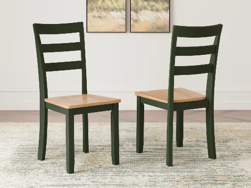 Gesthaven Green and Natural Mango Wood Dining Chair 2