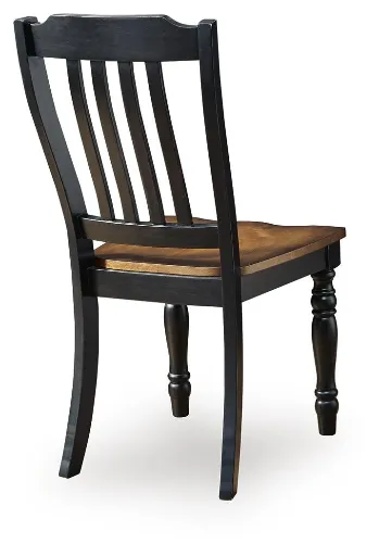 Clorazi Two-Tone Slat Back Dining Side Chair 4