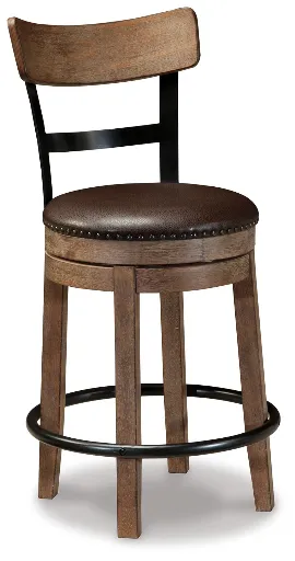 Pinnadel Counter Height Upholstered Swivel Stool 3