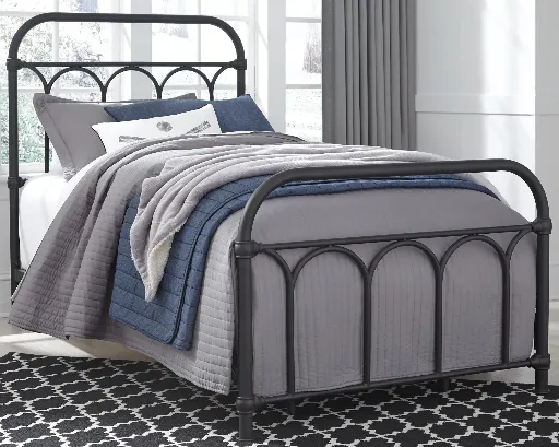 Nashburg Black Twin Metal Bed 2